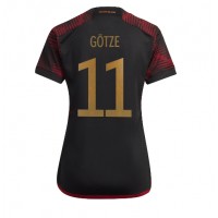 Deutschland Mario Gotze #11 Fußballbekleidung Auswärtstrikot Damen WM 2022 Kurzarm